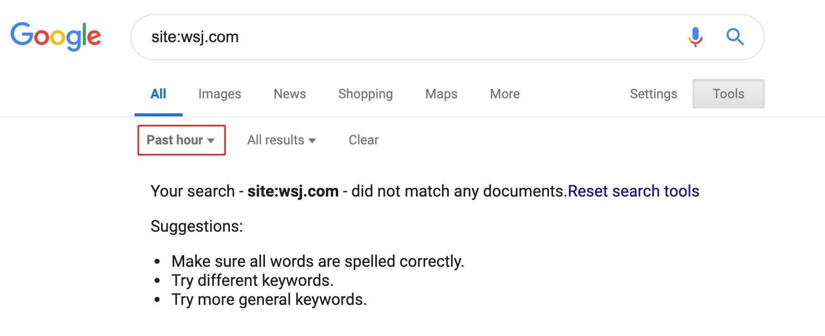 Google index bug